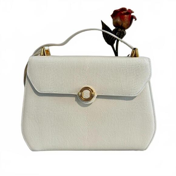 AUTHENTIC Vintage Salvatore Ferragamo White Crossbody Bag Full Inclusion-EUC - Picture 2 of 9